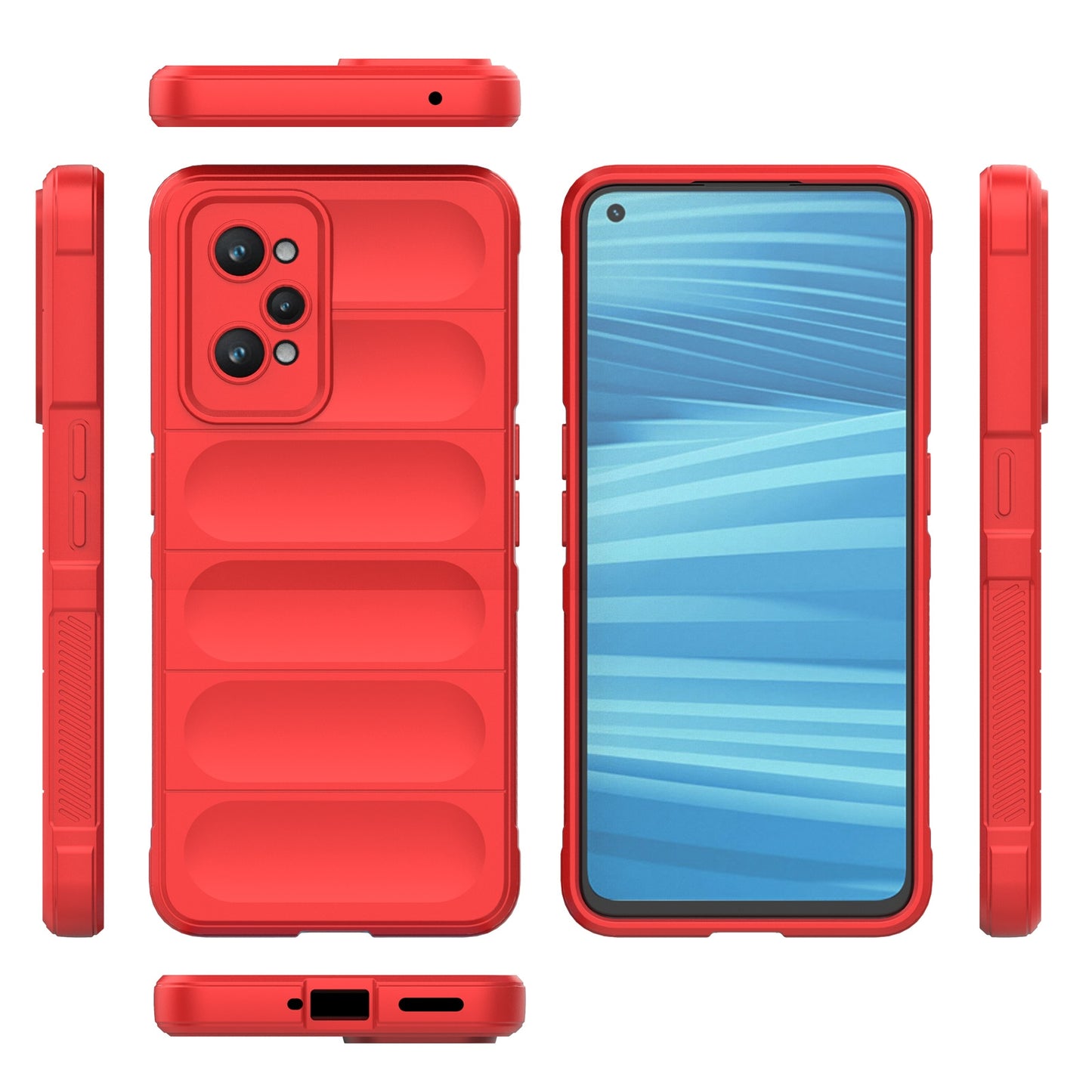 Realme GT2 Shock Absorbent Magic Shield TPU + Flannel Phone Case, Featuring Ridged Drop Protection, Bright Colours & Easy Access