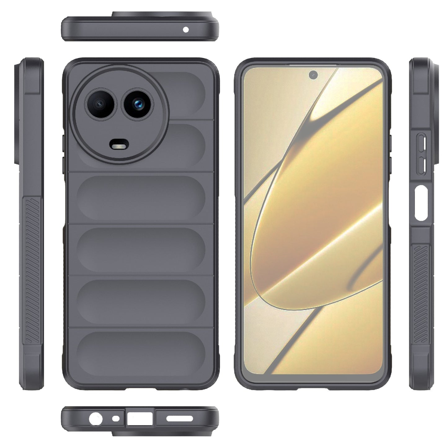 Realme 11 5G Global Shock Absorbent Magic Shield TPU + Flannel Phone Case, Featuring Ridged Drop Protection, Bright Colours & Easy Access