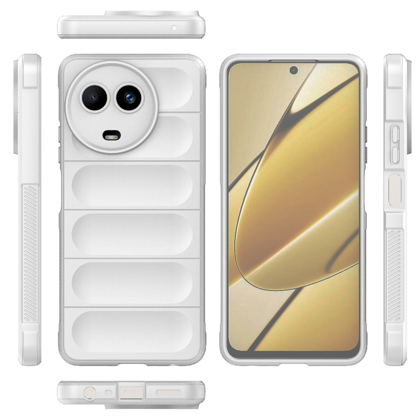 Realme 11 5G Global Shock Absorbent Magic Shield TPU + Flannel Phone Case, Featuring Ridged Drop Protection, Bright Colours & Easy Access