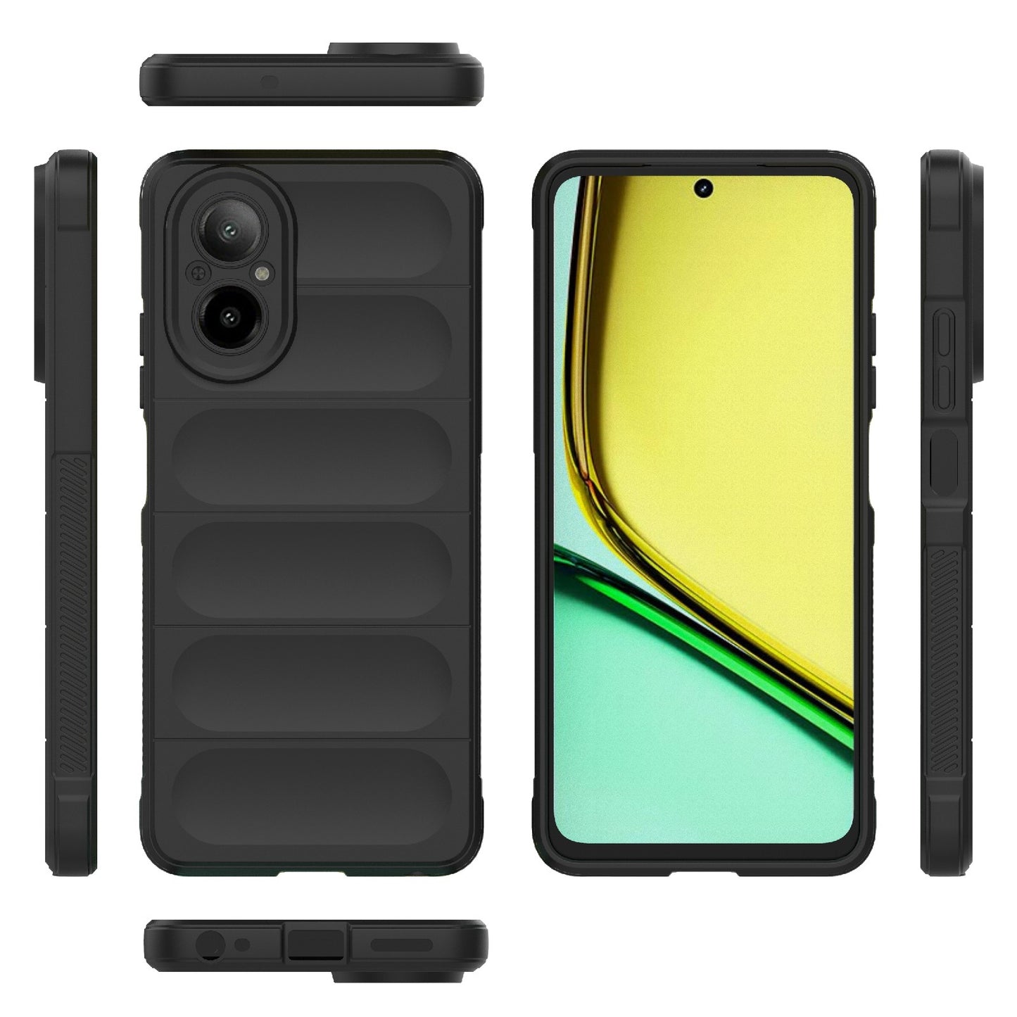 Realme C67 4G Global Shock Absorbent Magic Shield TPU + Flannel Phone Case, Featuring Ridged Drop Protection, Bright Colours & Easy Access