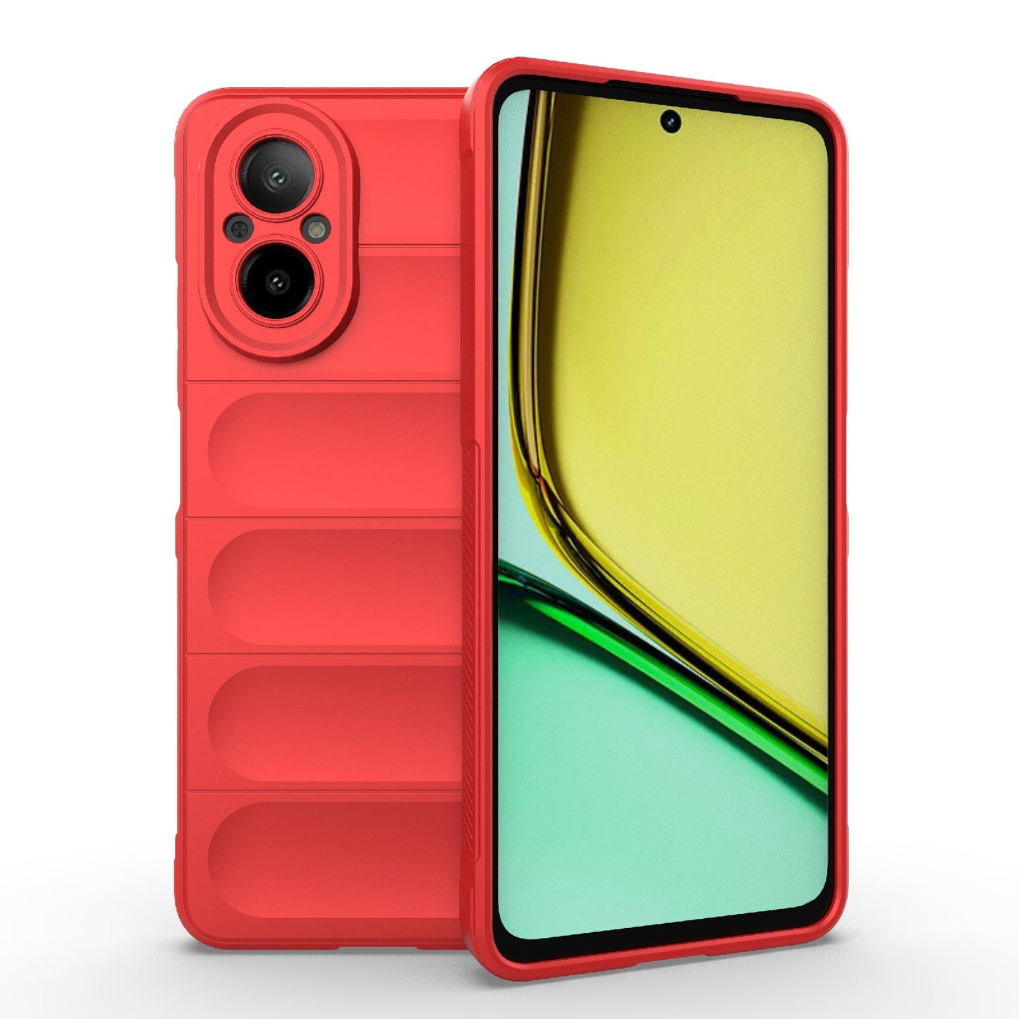 Realme C67 4G Global Shock Absorbent Magic Shield TPU + Flannel Phone Case, Featuring Ridged Drop Protection, Bright Colours & Easy Access