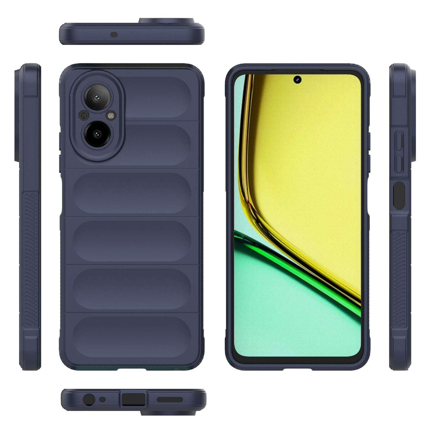 Realme C67 4G Global Shock Absorbent Magic Shield TPU + Flannel Phone Case, Featuring Ridged Drop Protection, Bright Colours & Easy Access