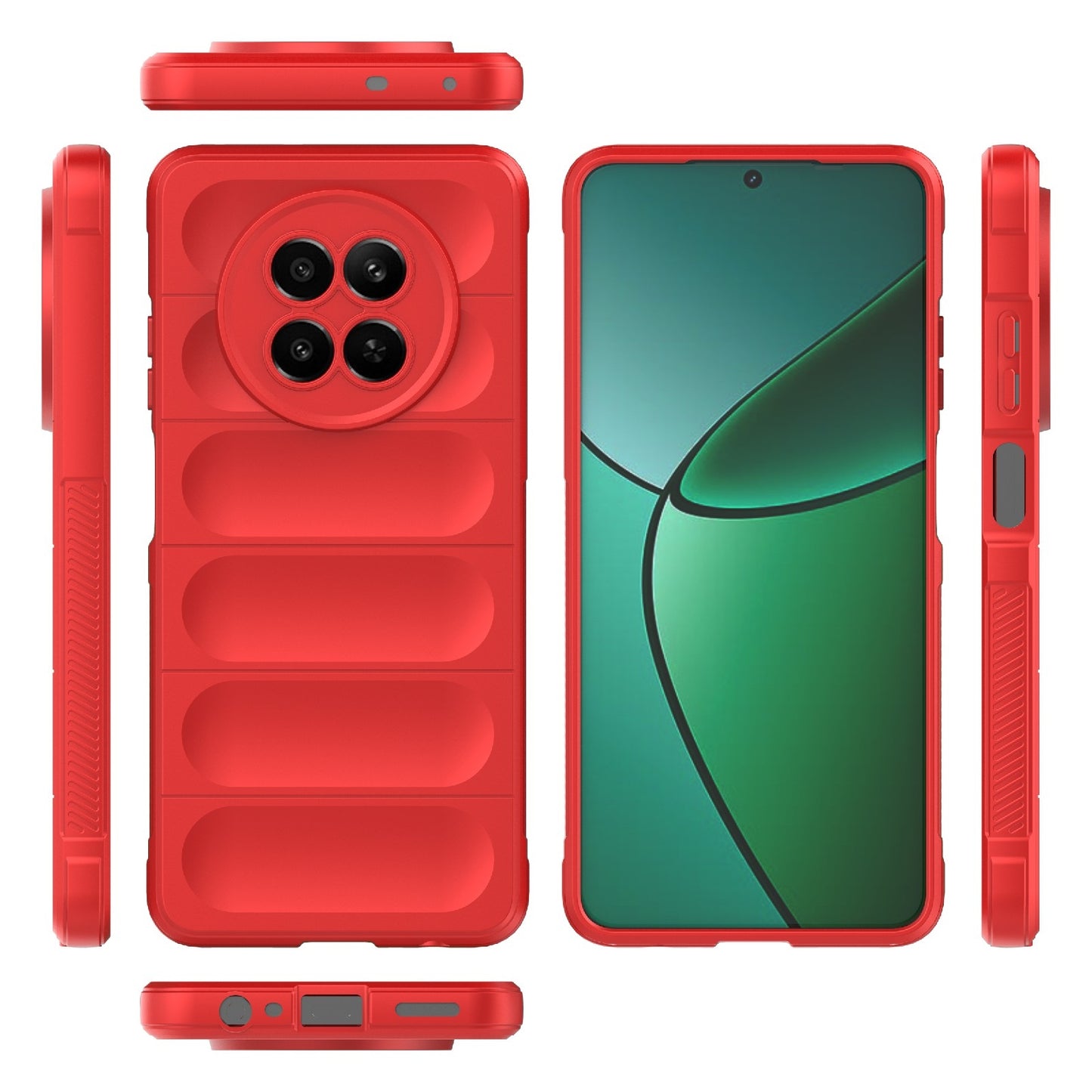 Realme 12 5G Global Shock Absorbent Magic Shield TPU + Flannel Phone Case, Featuring Ridged Drop Protection, Bright Colours & Easy Access