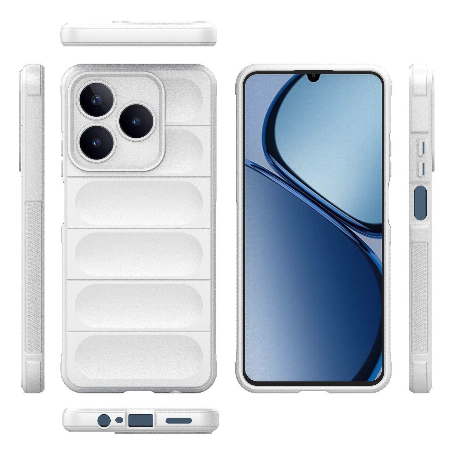 Realme Narzo N63 4G Global Shock Absorbent Magic Shield TPU + Flannel Phone Case, Featuring Ridged Drop Protection, Bright Colours & Easy Access