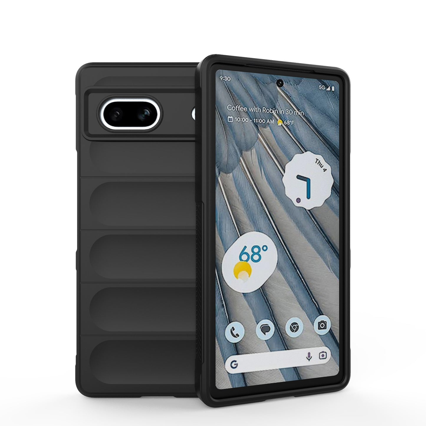 Google Pixel 7a Shock Absorbent Magic Shield TPU + Flannel Phone Case, Featuring Ridged Drop Protection, Bright Colours & Easy Access