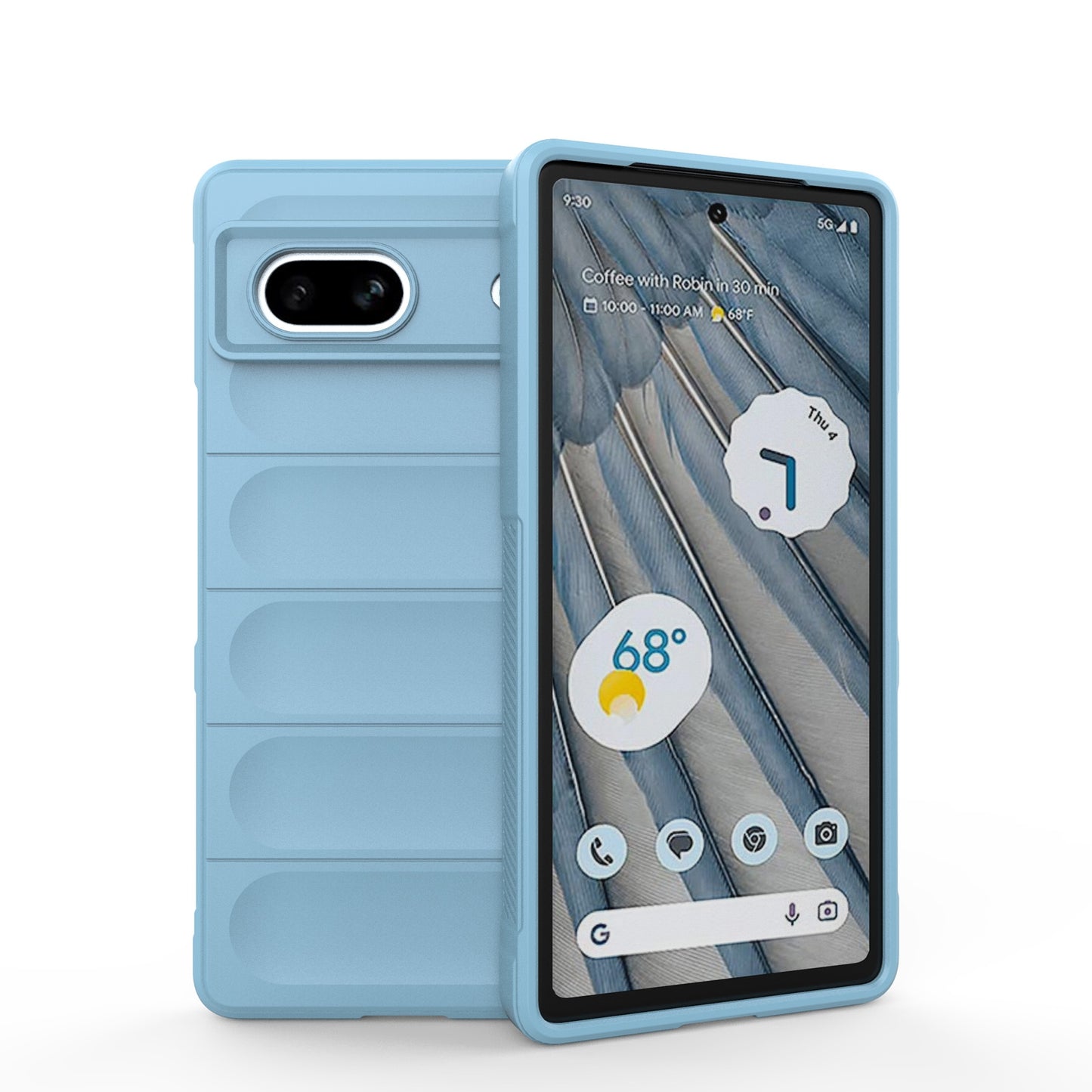Google Pixel 7a Shock Absorbent Magic Shield TPU + Flannel Phone Case, Featuring Ridged Drop Protection, Bright Colours & Easy Access