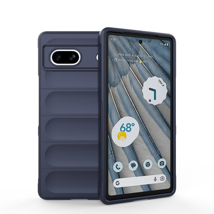 Google Pixel 7a Shock Absorbent Magic Shield TPU + Flannel Phone Case, Featuring Ridged Drop Protection, Bright Colours & Easy Access