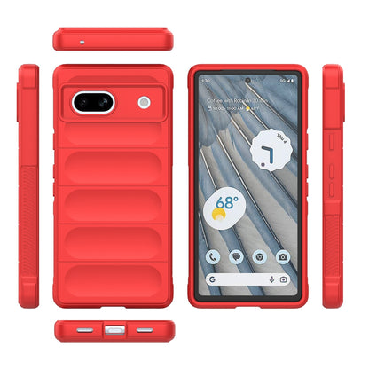 Google Pixel 7a Shock Absorbent Magic Shield TPU + Flannel Phone Case, Featuring Ridged Drop Protection, Bright Colours & Easy Access