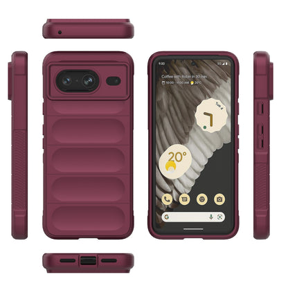 Google Pixel 8 5G Shock Absorbent Magic Shield TPU + Flannel Phone Case, Featuring Ridged Drop Protection, Bright Colours & Easy Access