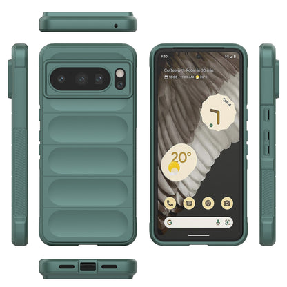 Google Pixel 8 Pro 5G Shock Absorbent Magic Shield TPU + Flannel Phone Case, Featuring Ridged Drop Protection, Bright Colours & Easy Access