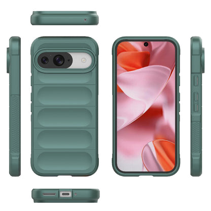 Google Pixel 9 5G Global Shock Absorbent Magic Shield TPU + Flannel Phone Case, Featuring Ridged Drop Protection, Bright Colours & Easy Access