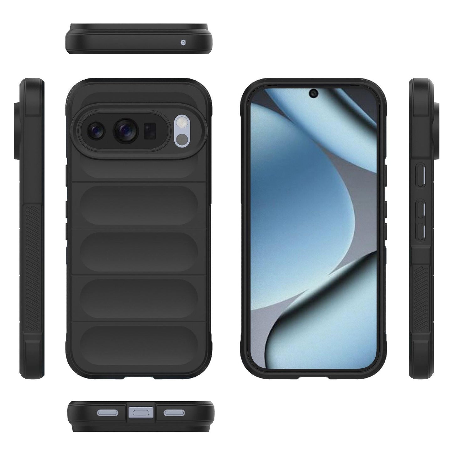 Google Pixel 10 Pro 5G Magic Shield TPU + Flannel Protective Phone Case Cover, Shockproof Scratch Resistant