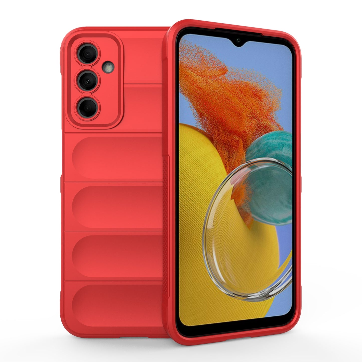 Samsung Galaxy M14 5G Magic Shield TPU + Flannel Protective Phone Case Cover, Shockproof Scratch Resistant