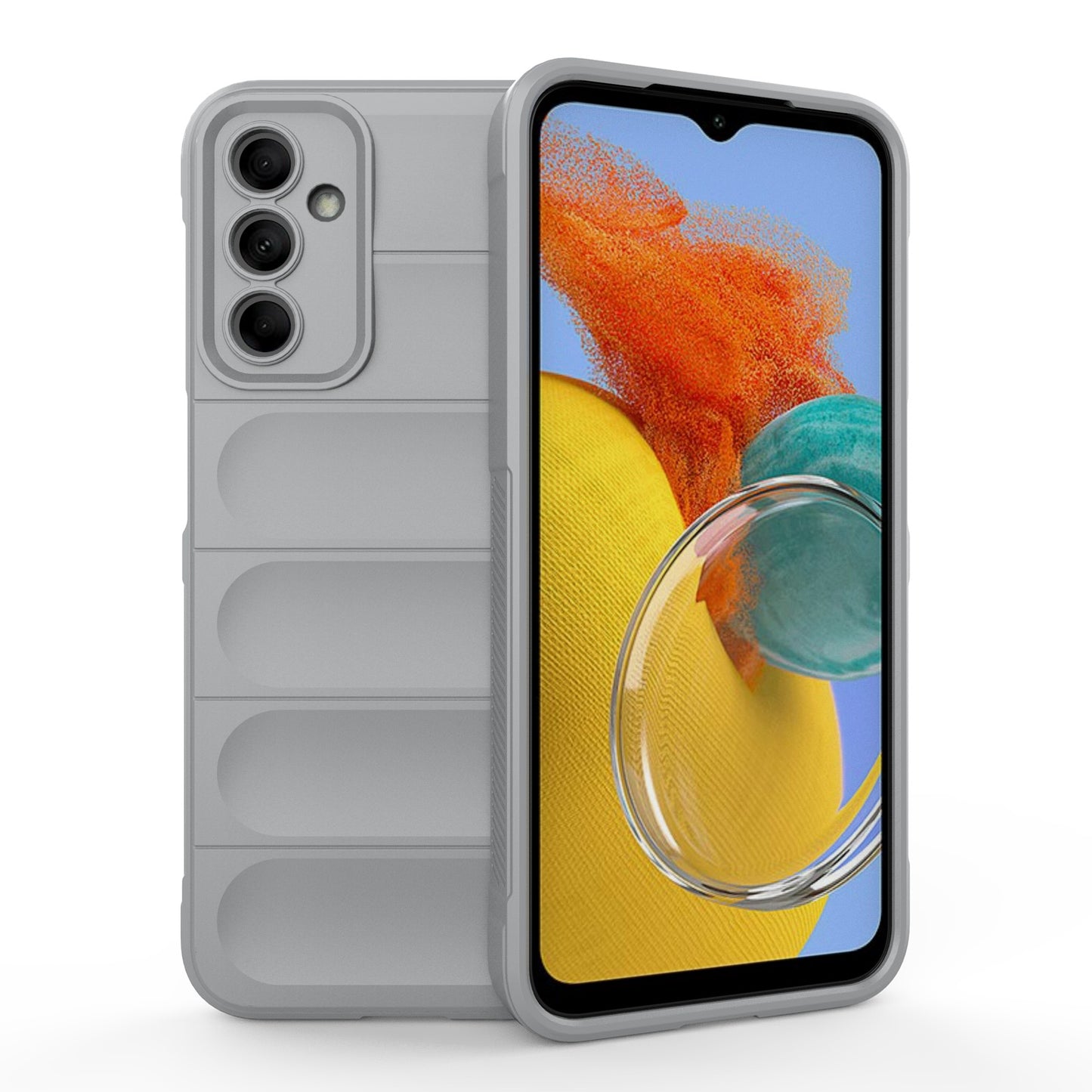 Samsung Galaxy M14 5G Magic Shield TPU + Flannel Protective Phone Case Cover, Shockproof Scratch Resistant