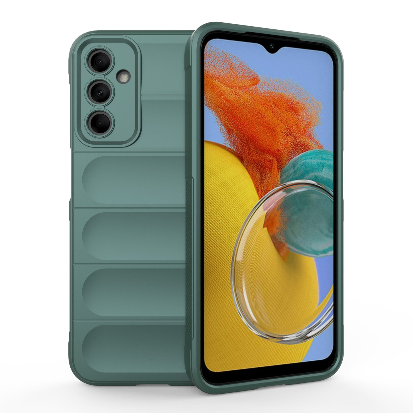 Samsung Galaxy M14 5G Magic Shield TPU + Flannel Protective Phone Case Cover, Shockproof Scratch Resistant
