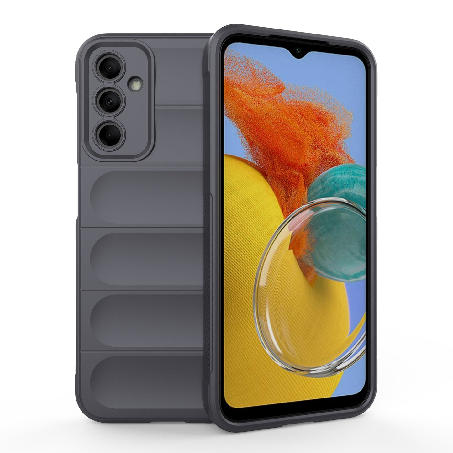 Samsung Galaxy M14 5G Magic Shield TPU + Flannel Protective Phone Case Cover, Shockproof Scratch Resistant