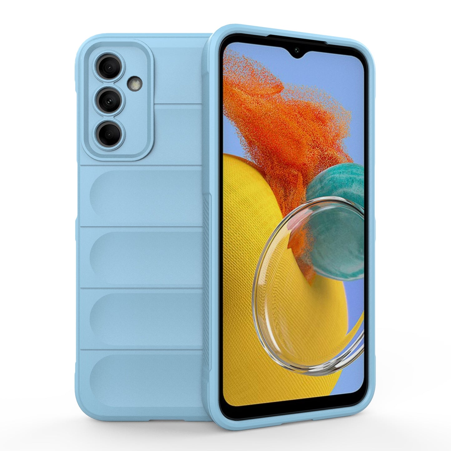 Samsung Galaxy M14 5G Magic Shield TPU + Flannel Protective Phone Case Cover, Shockproof Scratch Resistant