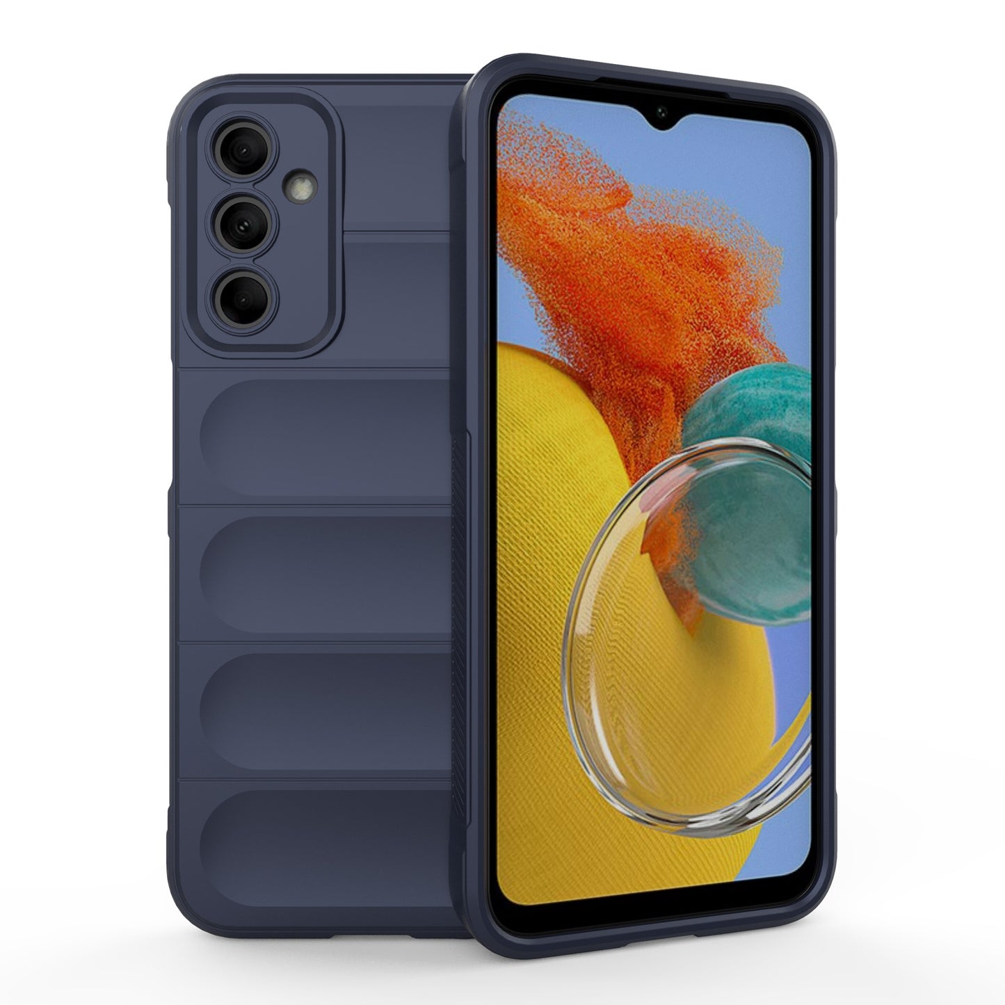 Samsung Galaxy M14 5G Magic Shield TPU + Flannel Protective Phone Case Cover, Shockproof Scratch Resistant