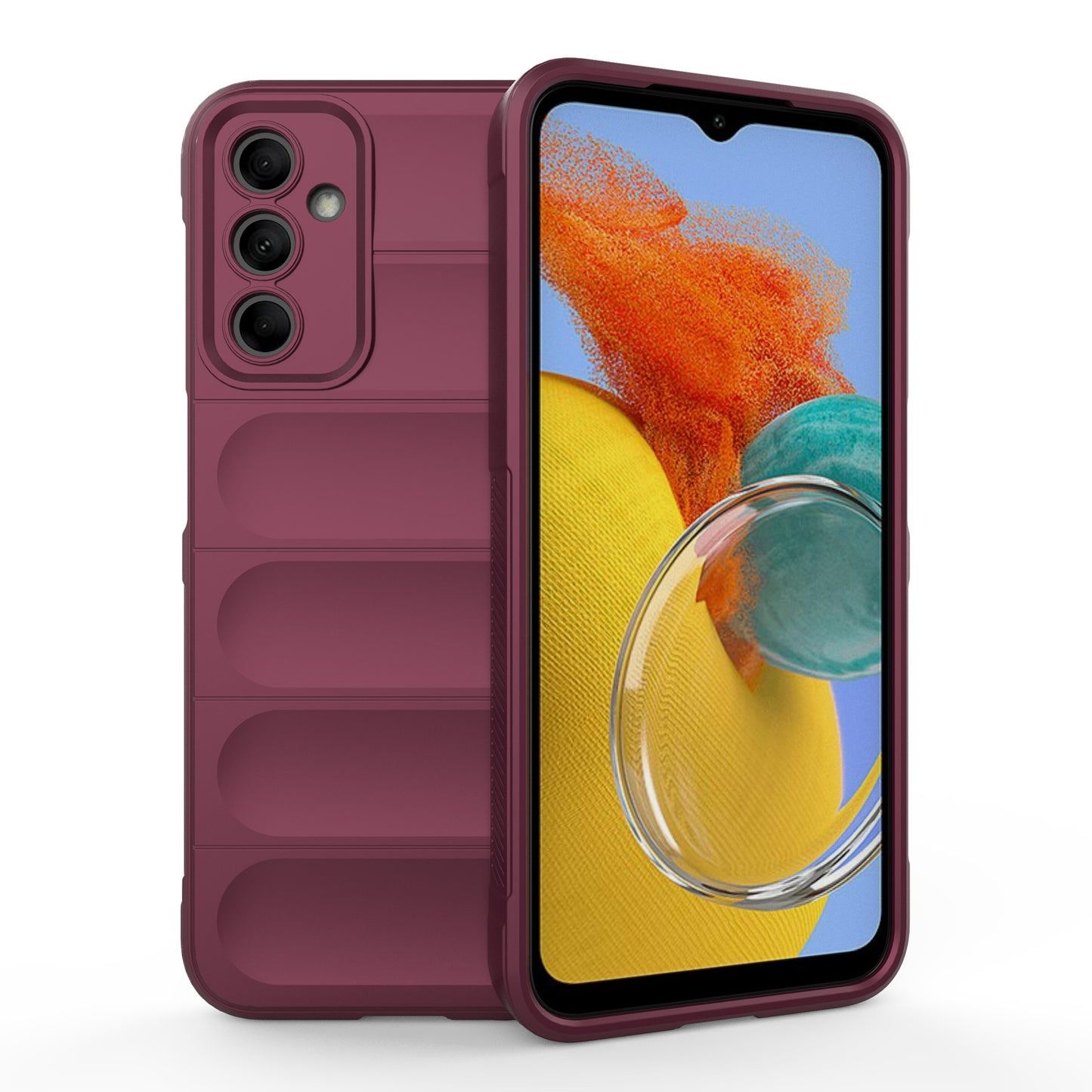 Samsung Galaxy M14 5G Magic Shield TPU + Flannel Protective Phone Case Cover, Shockproof Scratch Resistant