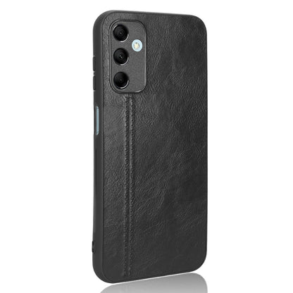 Samsung Galaxy M14 5G Cow Pattern Sewing Back Cover Phone Case - Premium PU Leather Texture PC + TPU Shockproof Protective Case, Scratch Resistant Slim Lightweight Anti-Fingerprint Full Coverage Mobile Cover
