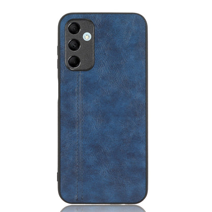 Samsung Galaxy M14 5G Cow Pattern Sewing Back Cover Phone Case - Premium PU Leather Texture PC + TPU Shockproof Protective Case, Scratch Resistant Slim Lightweight Anti-Fingerprint Full Coverage Mobile Cover