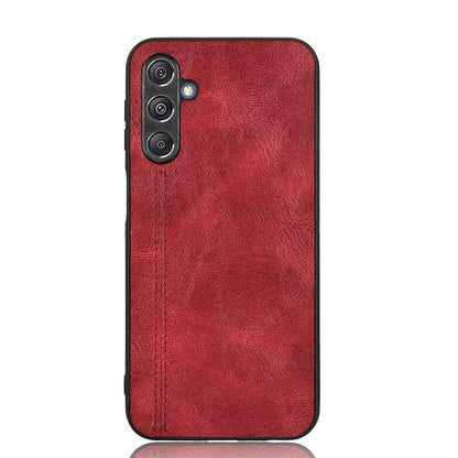 Samsung Galaxy M34 5G Cow Pattern Sewing Back Cover Phone Case - Premium PU Leather Texture PC + TPU Shockproof Protective Case, Scratch Resistant Slim Lightweight Anti-Fingerprint Full Coverage Mobile Cover