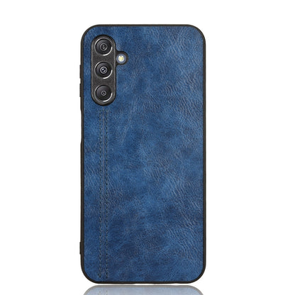 Samsung Galaxy M34 5G Cow Pattern Sewing Back Cover Phone Case - Premium PU Leather Texture PC + TPU Shockproof Protective Case, Scratch Resistant Slim Lightweight Anti-Fingerprint Full Coverage Mobile Cover