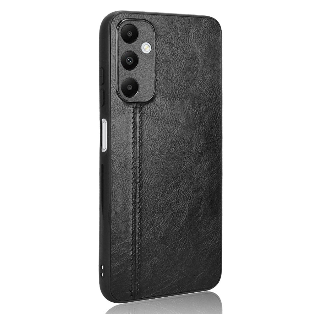 Samsung Galaxy A05s 4G Cow Pattern Sewing Back Cover Phone Case - Premium PU Leather Texture PC + TPU Shockproof Protective Case, Scratch Resistant Slim Lightweight Anti-Fingerprint Full Coverage Mobile Cover