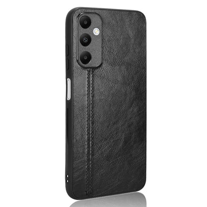 Samsung Galaxy A05s 4G Cow Pattern Sewing Back Cover Phone Case - Premium PU Leather Texture PC + TPU Shockproof Protective Case, Scratch Resistant Slim Lightweight Anti-Fingerprint Full Coverage Mobile Cover
