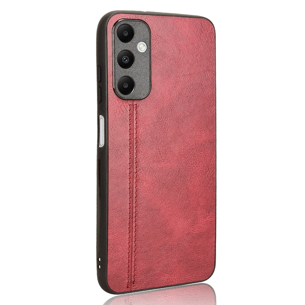 Samsung Galaxy A05s 4G Cow Pattern Sewing Back Cover Phone Case - Premium PU Leather Texture PC + TPU Shockproof Protective Case, Scratch Resistant Slim Lightweight Anti-Fingerprint Full Coverage Mobile Cover