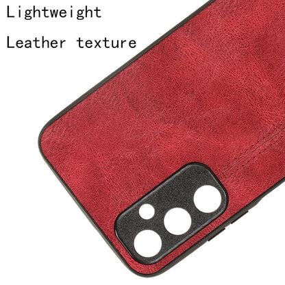 Samsung Galaxy A05s 4G Cow Pattern Sewing Back Cover Phone Case - Premium PU Leather Texture PC + TPU Shockproof Protective Case, Scratch Resistant Slim Lightweight Anti-Fingerprint Full Coverage Mobile Cover