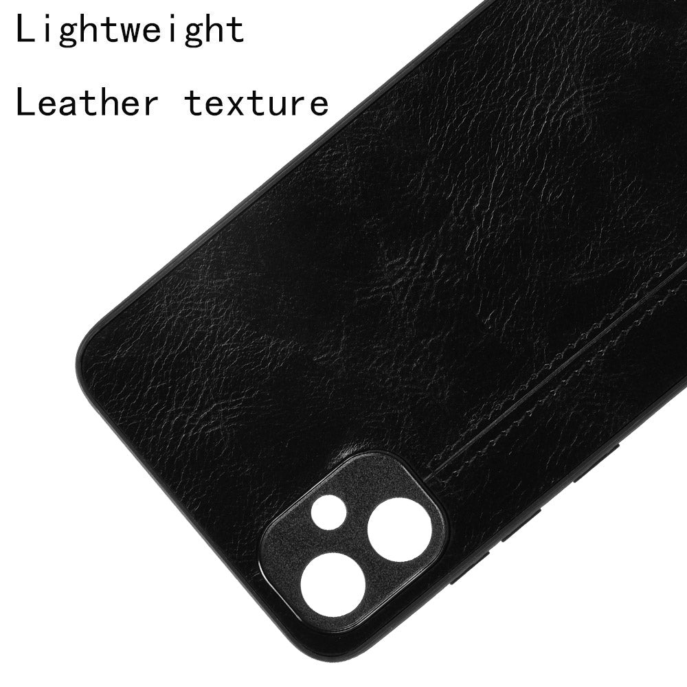 Samsung Galaxy A05 4G Cow Pattern Sewing Back Cover Phone Case - Premium PU Leather Texture PC + TPU Shockproof Protective Case, Scratch Resistant Slim Lightweight Anti-Fingerprint Full Coverage Mobile Cover