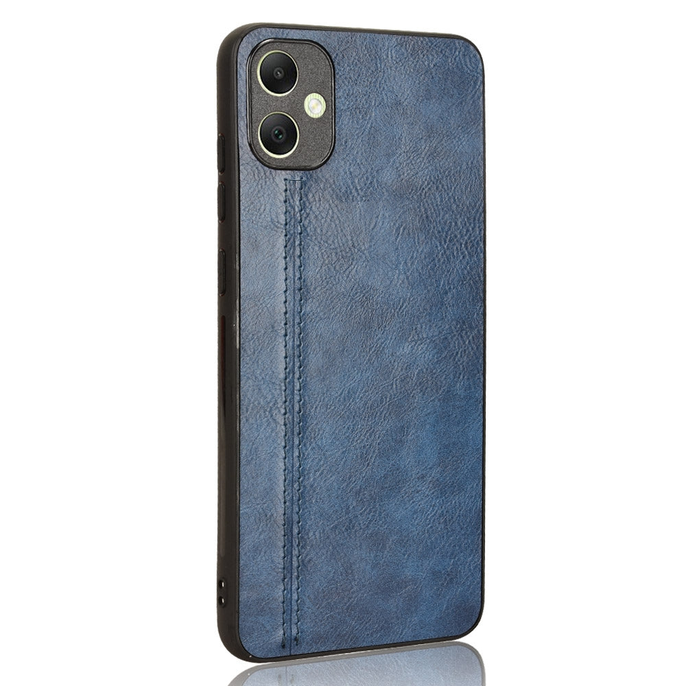 Samsung Galaxy A05 4G Cow Pattern Sewing Back Cover Phone Case - Premium PU Leather Texture PC + TPU Shockproof Protective Case, Scratch Resistant Slim Lightweight Anti-Fingerprint Full Coverage Mobile Cover