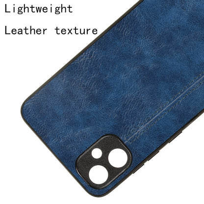 Samsung Galaxy A05 4G Cow Pattern Sewing Back Cover Phone Case - Premium PU Leather Texture PC + TPU Shockproof Protective Case, Scratch Resistant Slim Lightweight Anti-Fingerprint Full Coverage Mobile Cover