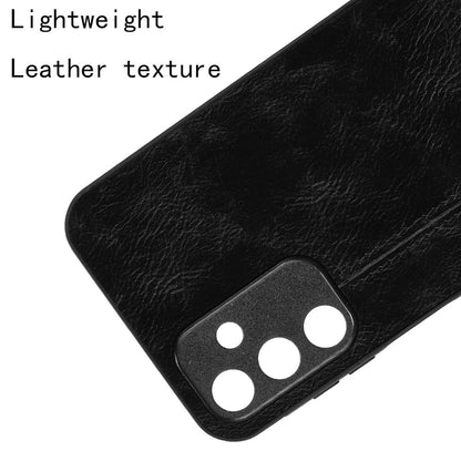 Samsung Galaxy A15 4G Cow Pattern Sewing Back Cover Phone Case - Premium PU Leather Texture PC + TPU Shockproof Protective Case, Scratch Resistant Slim Lightweight Anti-Fingerprint Full Coverage Mobile Cover