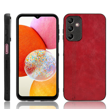 Samsung Galaxy A15 4G Cow Pattern Sewing Back Cover Phone Case - Premium PU Leather Texture PC + TPU Shockproof Protective Case, Scratch Resistant Slim Lightweight Anti-Fingerprint Full Coverage Mobile Cover