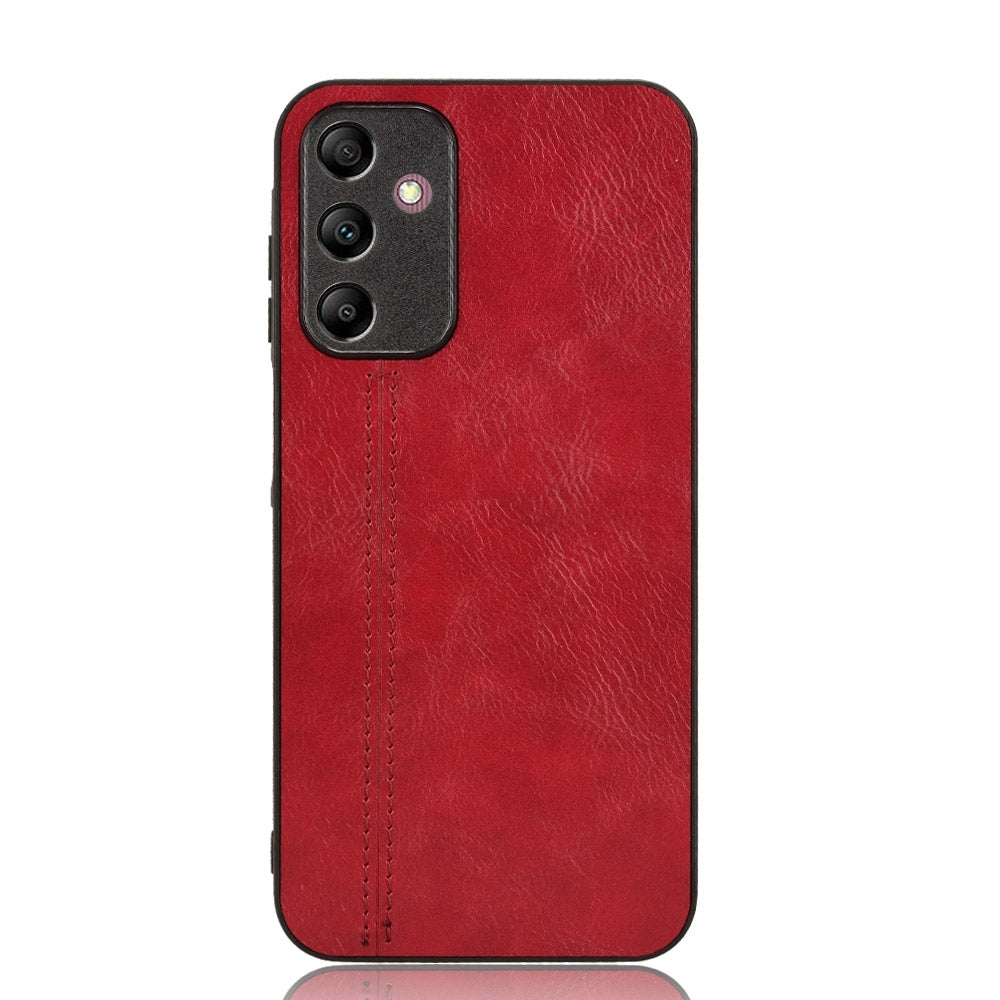 Samsung Galaxy A15 4G Cow Pattern Sewing Back Cover Phone Case - Premium PU Leather Texture PC + TPU Shockproof Protective Case, Scratch Resistant Slim Lightweight Anti-Fingerprint Full Coverage Mobile Cover