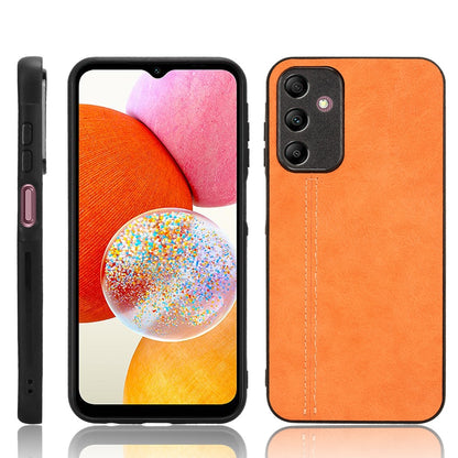 Samsung Galaxy A15 4G Cow Pattern Sewing Back Cover Phone Case - Premium PU Leather Texture PC + TPU Shockproof Protective Case, Scratch Resistant Slim Lightweight Anti-Fingerprint Full Coverage Mobile Cover