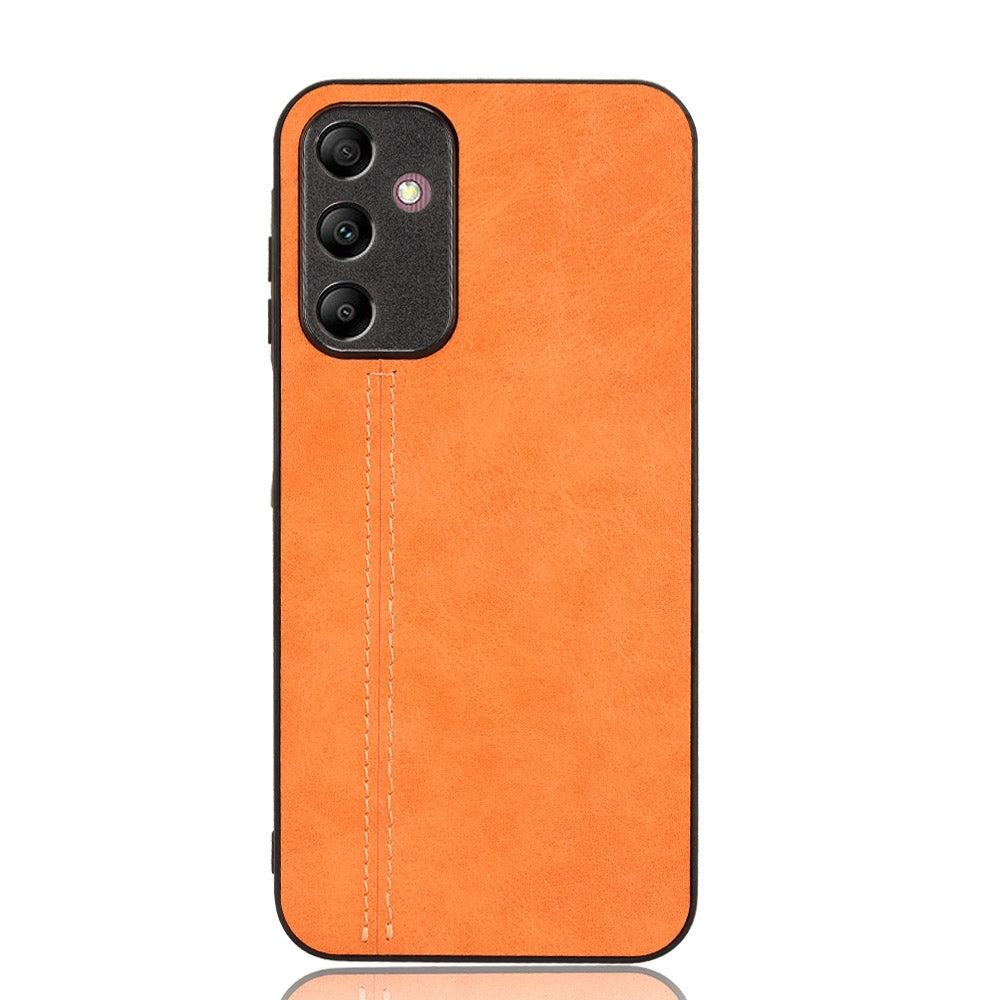 Samsung Galaxy A15 4G Cow Pattern Sewing Back Cover Phone Case - Premium PU Leather Texture PC + TPU Shockproof Protective Case, Scratch Resistant Slim Lightweight Anti-Fingerprint Full Coverage Mobile Cover
