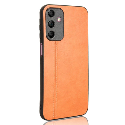 Samsung Galaxy A15 4G Cow Pattern Sewing Back Cover Phone Case - Premium PU Leather Texture PC + TPU Shockproof Protective Case, Scratch Resistant Slim Lightweight Anti-Fingerprint Full Coverage Mobile Cover