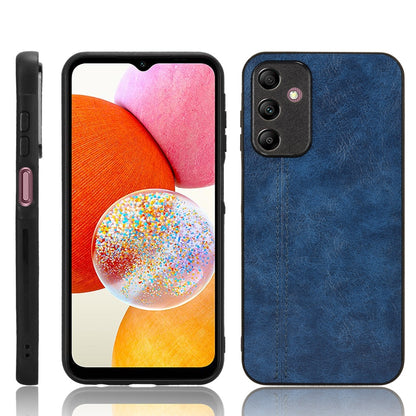 Samsung Galaxy A15 4G Cow Pattern Sewing Back Cover Phone Case - Premium PU Leather Texture PC + TPU Shockproof Protective Case, Scratch Resistant Slim Lightweight Anti-Fingerprint Full Coverage Mobile Cover
