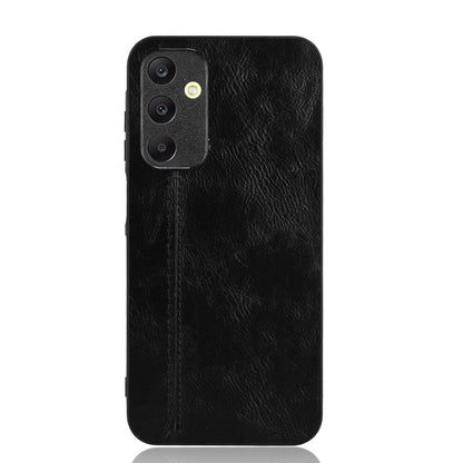 Samsung Galaxy A25 5G Cow Pattern Sewing Back Cover Phone Case - Premium PU Leather Texture PC + TPU Shockproof Protective Case, Scratch Resistant Slim Lightweight Anti-Fingerprint Full Coverage Mobile Cover