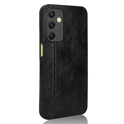 Samsung Galaxy A25 5G Cow Pattern Sewing Back Cover Phone Case - Premium PU Leather Texture PC + TPU Shockproof Protective Case, Scratch Resistant Slim Lightweight Anti-Fingerprint Full Coverage Mobile Cover