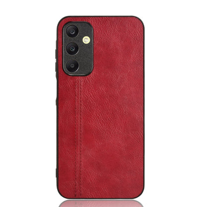 Samsung Galaxy A25 5G Cow Pattern Sewing Back Cover Phone Case - Premium PU Leather Texture PC + TPU Shockproof Protective Case, Scratch Resistant Slim Lightweight Anti-Fingerprint Full Coverage Mobile Cover