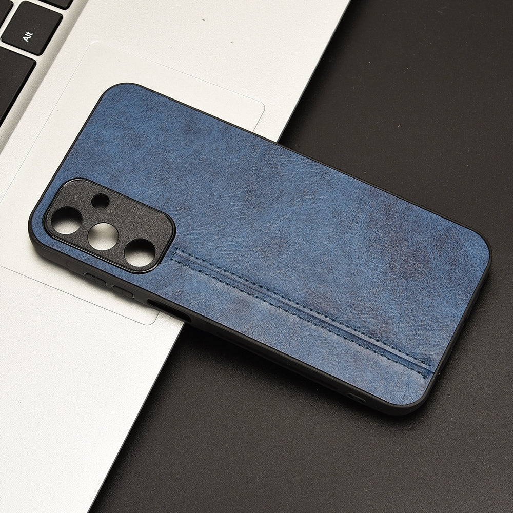 Samsung Galaxy A25 5G Cow Pattern Sewing Back Cover Phone Case - Premium PU Leather Texture PC + TPU Shockproof Protective Case, Scratch Resistant Slim Lightweight Anti-Fingerprint Full Coverage Mobile Cover