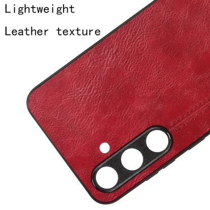 Samsung Galaxy S24 5G Cow Pattern Sewing Back Cover Phone Case - Premium PU Leather Texture PC + TPU Shockproof Protective Case, Scratch Resistant Slim Lightweight Anti-Fingerprint Full Coverage Mobile Cover