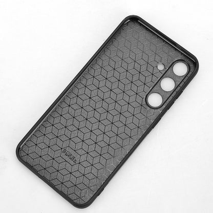 Samsung Galaxy S24 5G Cow Pattern Sewing Back Cover Phone Case - Premium PU Leather Texture PC + TPU Shockproof Protective Case, Scratch Resistant Slim Lightweight Anti-Fingerprint Full Coverage Mobile Cover