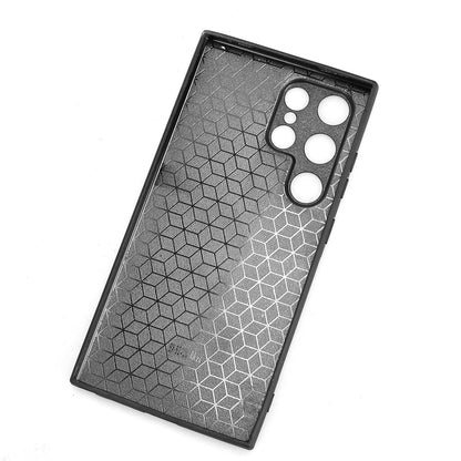 Samsung Galaxy S24 Ultra 5G Cow Pattern Sewing Back Cover Phone Case - Premium PU Leather Texture PC + TPU Shockproof Protective Case, Scratch Resistant Slim Lightweight Anti-Fingerprint Full Coverage Mobile Cover