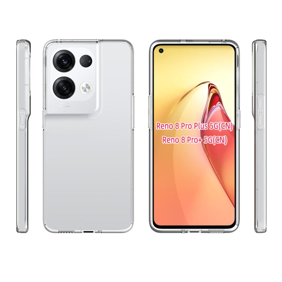 OPPO Reno8 Pro+ 5G Waterproof Texture TPU Protective Phone Case Shockproof Cover