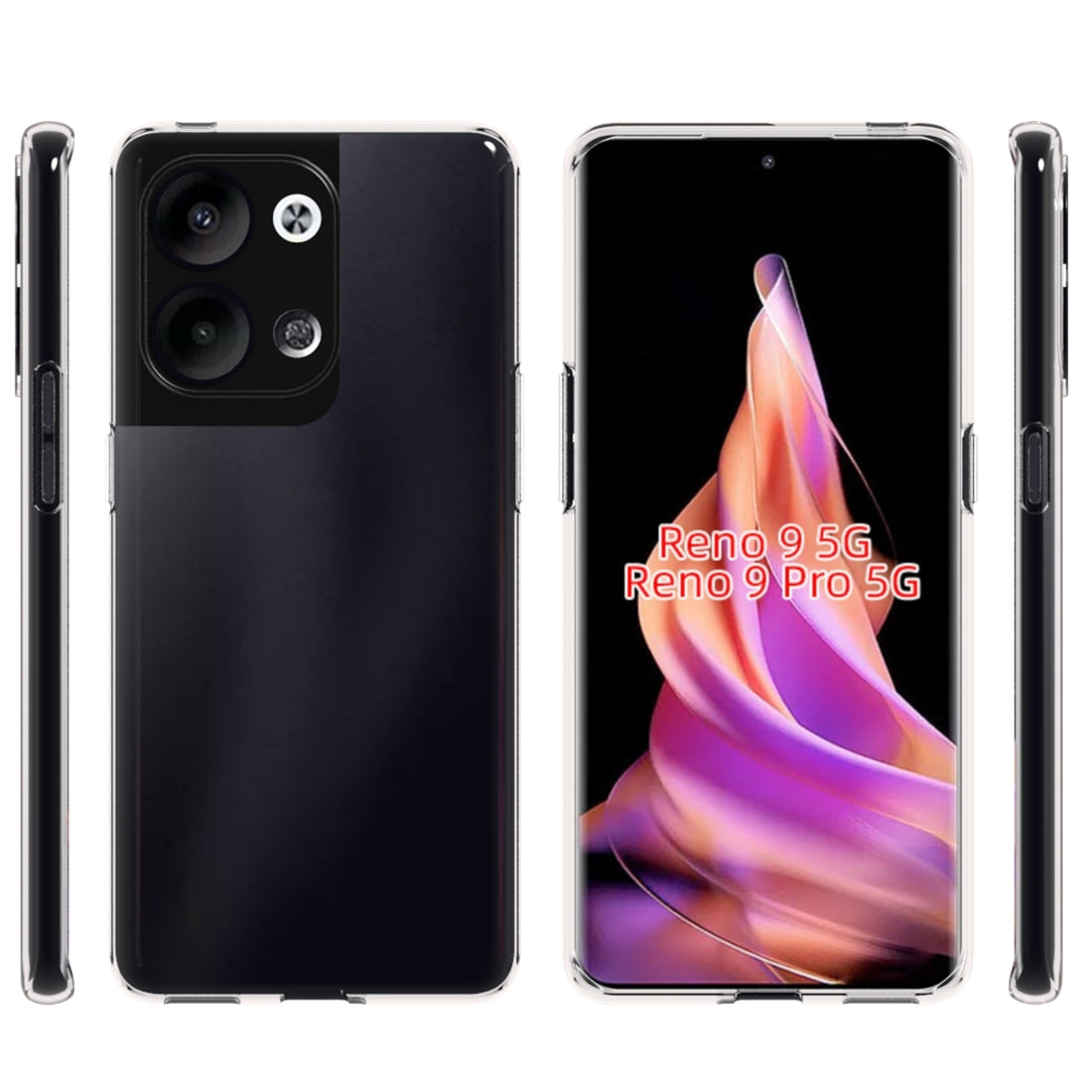 OPPO Reno9 Pro 5G Waterproof Texture TPU Protective Phone Case Shockproof Cover